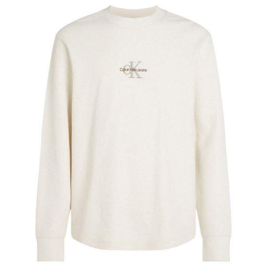 Calvin Klein Ανδρική μακρυμάνικη μπλούζα Monologo Waffle LS Tee